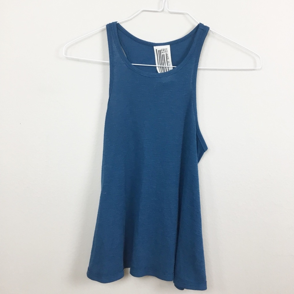 Free People Solid Blue Tank Size XS